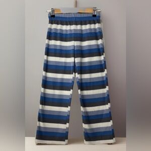 Eddie Bauer Fleece Stripe Pajama Pants‎ Boys Size Small (7-8) Blue Pull On